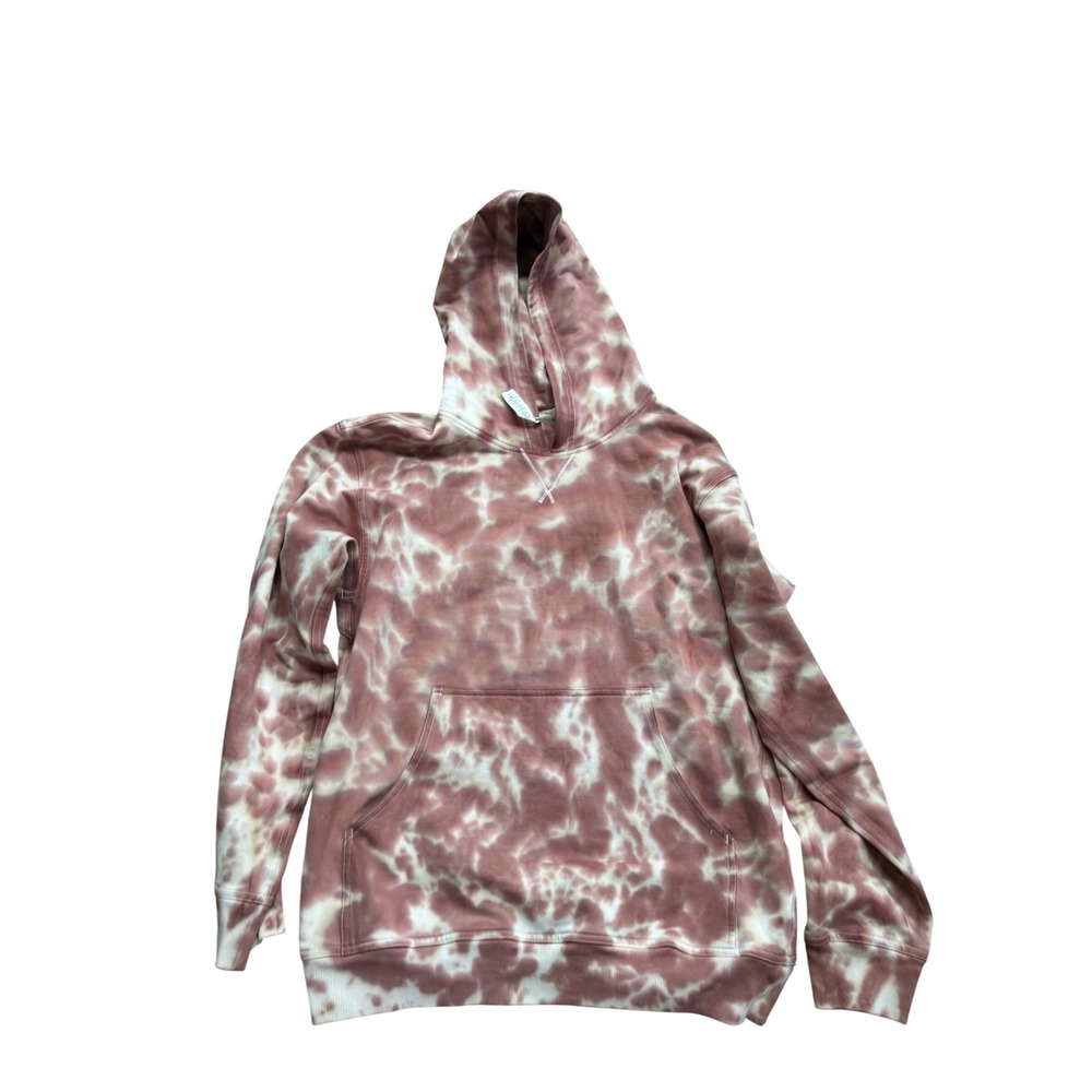 Lululemon All Yours Hoodie Size 6 Pink Mauve Tie Dye Pima Cotton Pullover